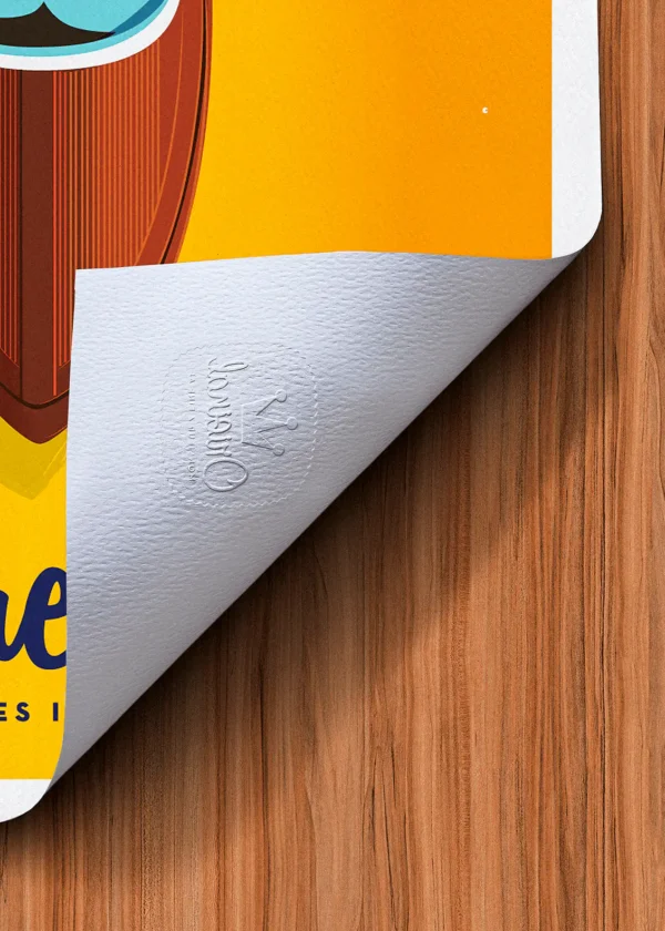 Tampon-192 Affiche Porquerolles Tampon Original Monsieur Z, Tirage d'art,