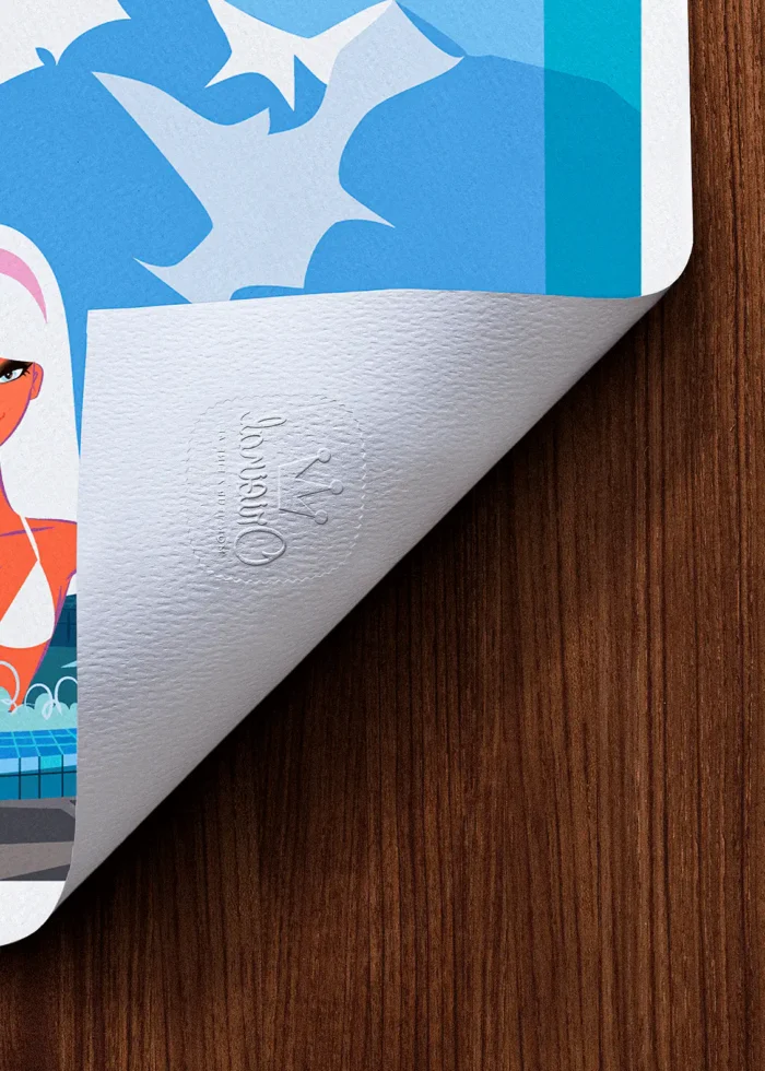 Tampon-197 Affiche Montagne Tampon Original Monsieur Z, Tirage d'art,