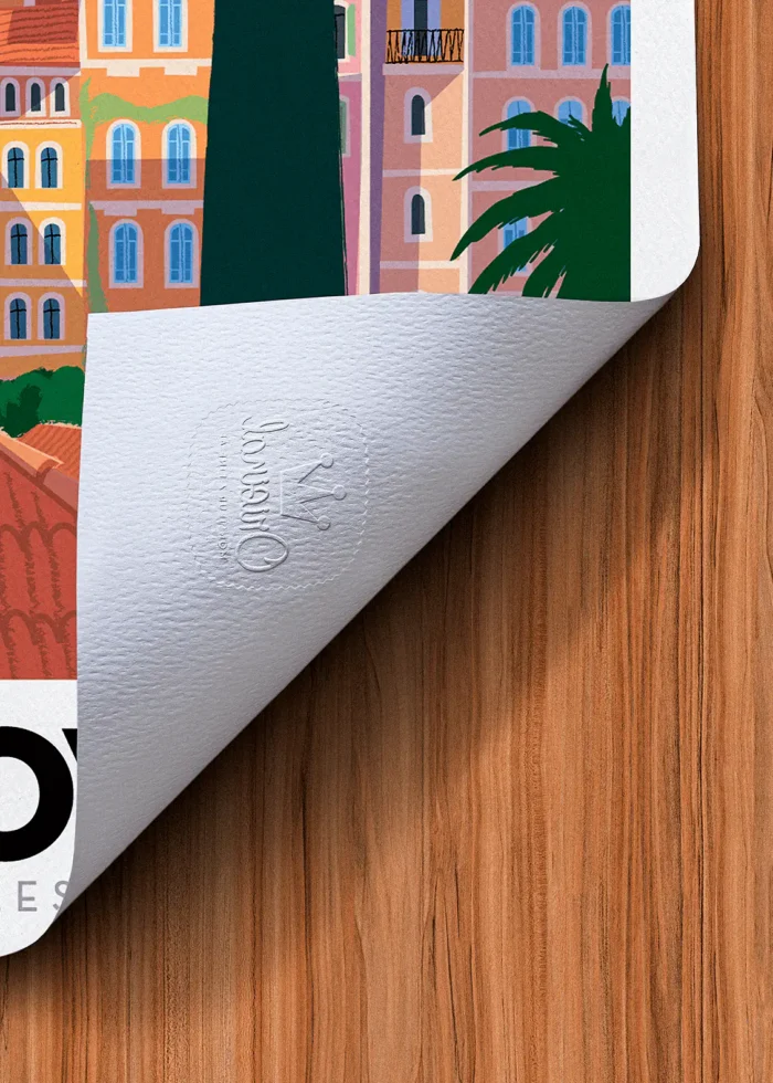 Tampon-202 Affiche Bormes Tampon Original Monsieur Z, Tirage d'art,