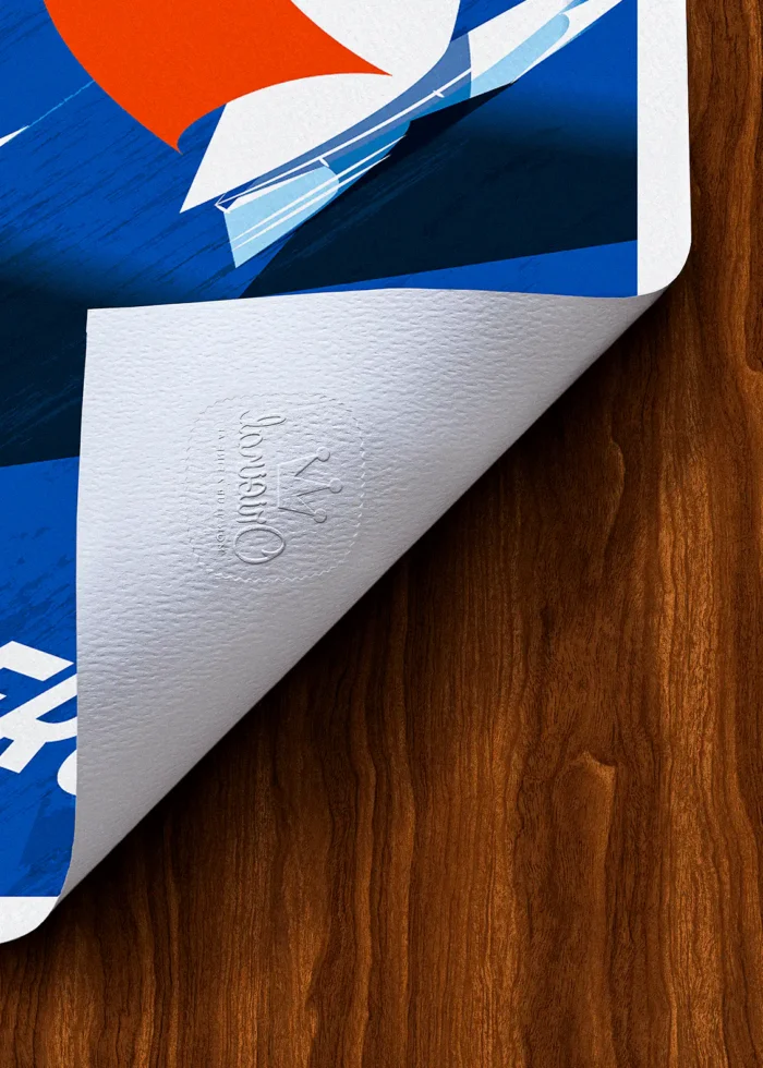 Tampon-219 Affiche Porquerolles Tampon Original Monsieur Z, Tirage d'art,