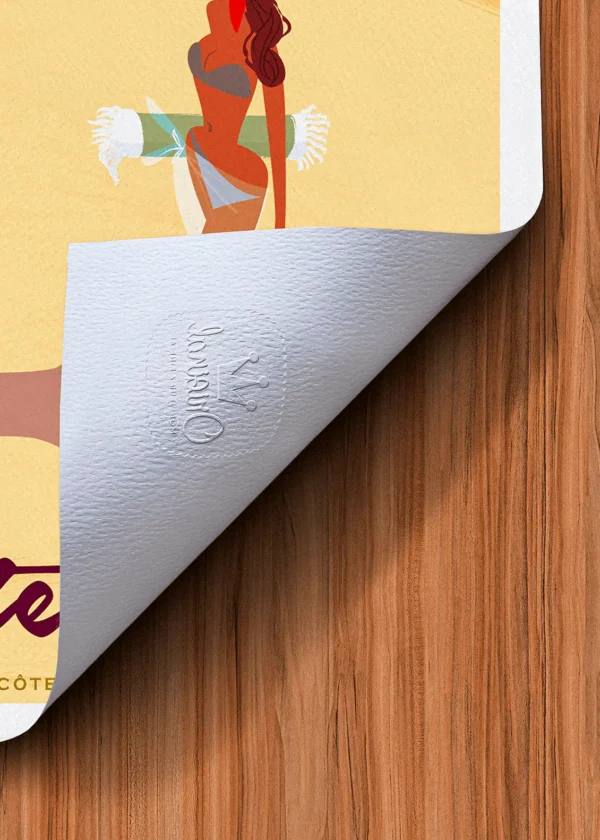 Tampon-240 Affiche Plage Tampon Original Monsieur Z, Tirage d'art,