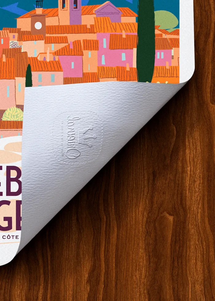 Tampon-246 Affiche Roquebrune Tampon Original Monsieur Z, Tirage d'art,