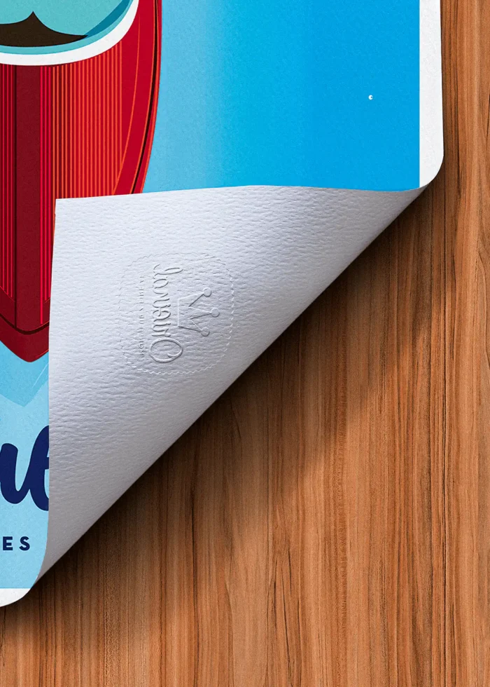 Tampon-256 Affiche Porquerolles Tampon Original Monsieur Z, Tirage d'art,