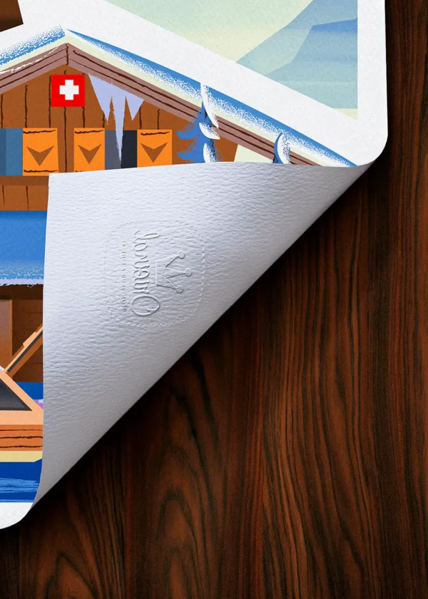 Tampon-321 Affiche Montagne Tampon Original Monsieur Z, Tirage d'art,