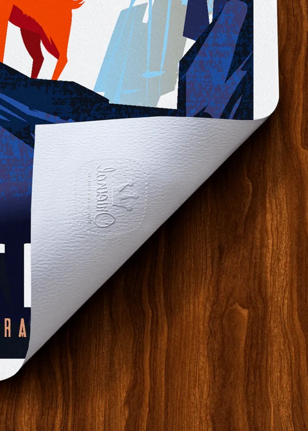 Tampon-323 Affiche Montagne Tampon Original Monsieur Z, Tirage d'art,