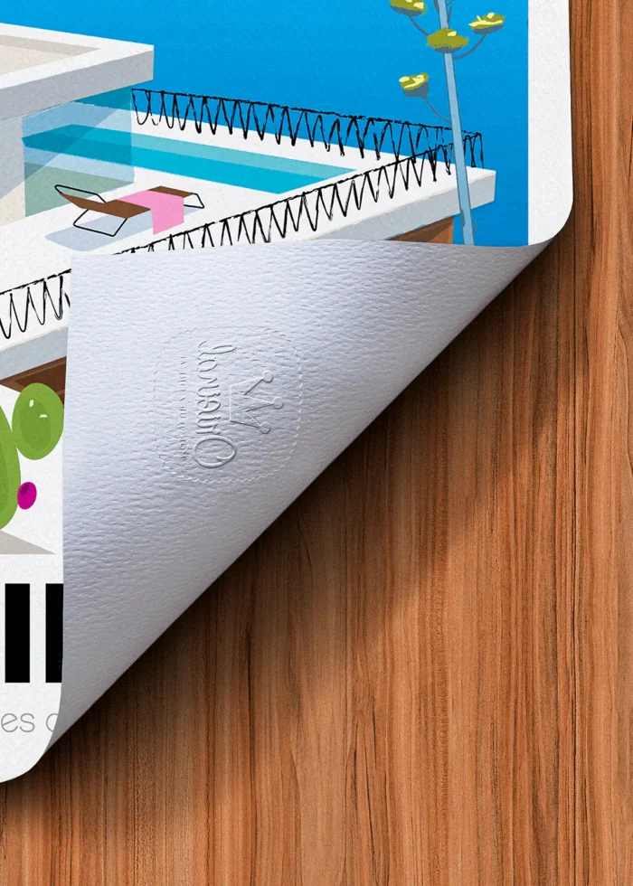 Tampon-342 Affiche Carqueiranne la californie Tampon Original Monsieur Z, Tirage d'art,