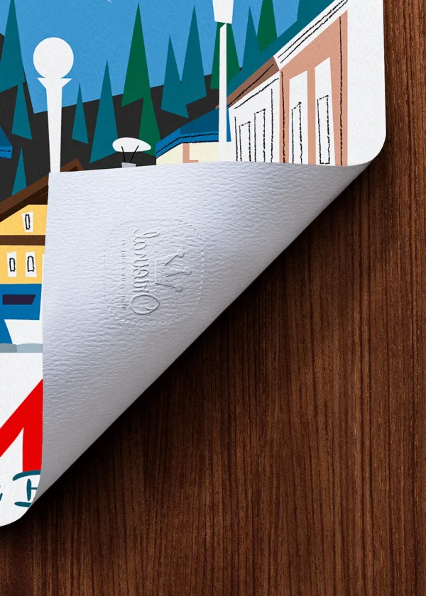 Tampon-345 Affiche Montagne Tampon Original Monsieur Z, Tirage d'art,