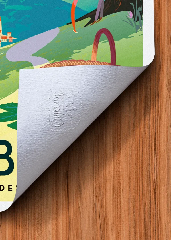 Tampon-381 Affiche Collobrières Tampon Original Monsieur Z, Tirage d'art,