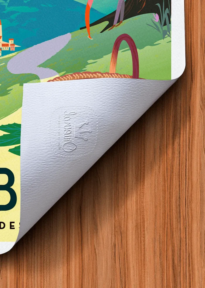 Tampon-381 Affiche Collobrières Tampon Original Monsieur Z, Tirage d'art,