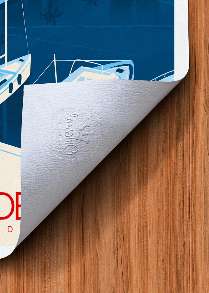 Tampon-386 Affiche La grande motte Tampon Original Monsieur Z, Tirage d'art,