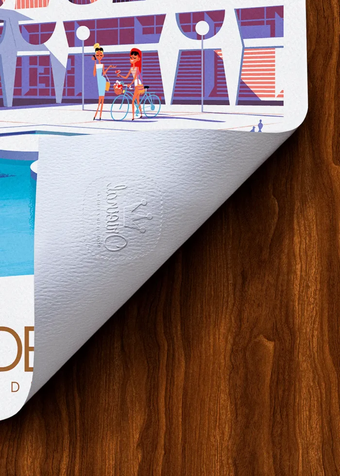 Tampon-387 Affiche La grande motte Tampon Original Monsieur Z, Tirage d'art,