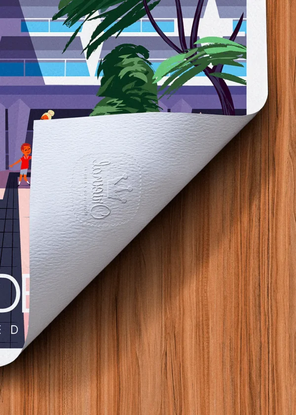 Tampon-395 Affiche La Grande motte Tampon Original Monsieur Z, Tirage d'art,