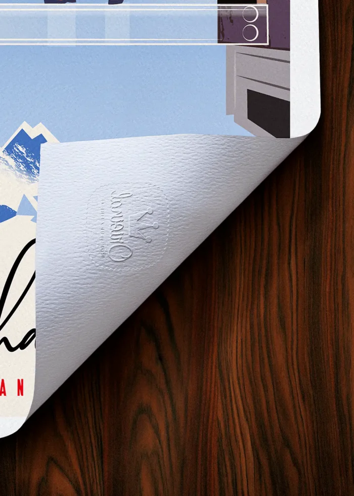 Tampon-409 Affiche Montagne Tampon Original Monsieur Z, Tirage d'art,