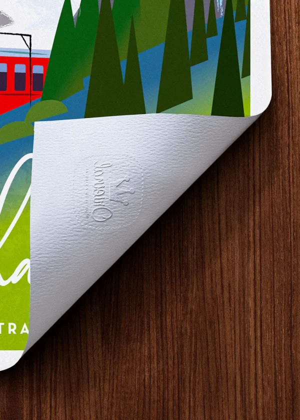 Tampon-422png Affiche Chamonix Tampon Original Monsieur Z, Tirage d'art,