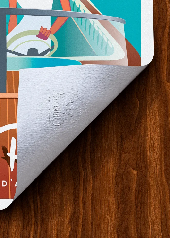 Tampon-428 Affiche French Riviera Tampon Original Monsieur Z, Tirage d'art,