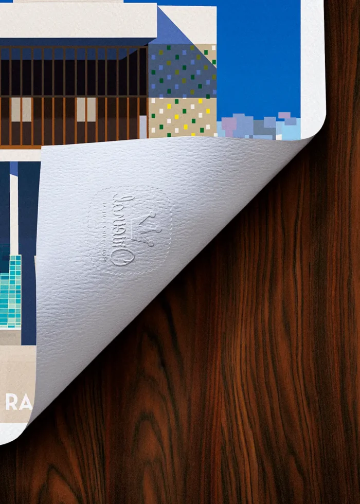 Tampon-436 Affiche Marseille cité radieuse Tampon Original Monsieur Z, Tirage d'art,