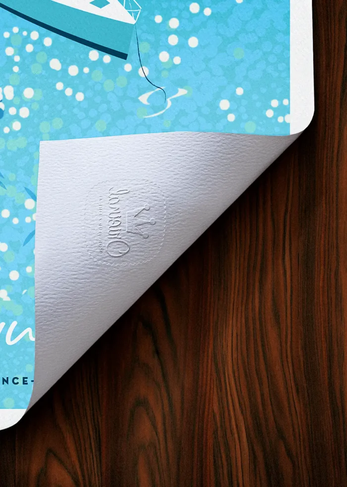 Tampon-462 Affiche la porquerolles Tampon Original Monsieur Z, Tirage d'art,