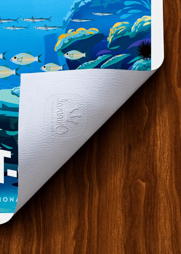 Tampon-477 Affiche port-cros Tampon Original Monsieur Z, Tirage d'art,