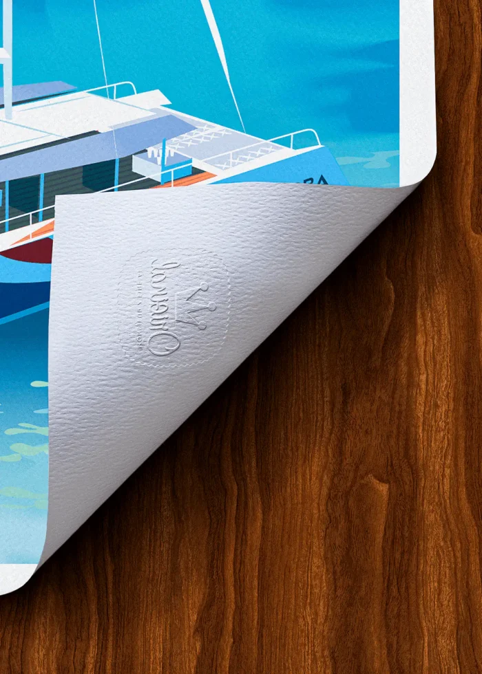 Tampon-480 Affiche porquerolles Tampon Original Monsieur Z, Tirage d'art,