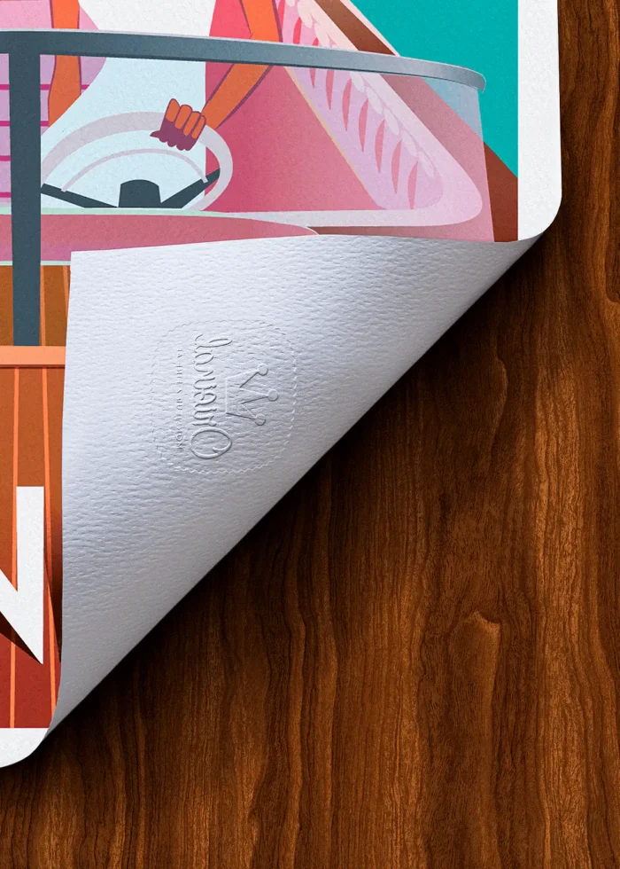 Tampon-486 Affiche Cannes Tampon Original Monsieur Z, Tirage d'art,