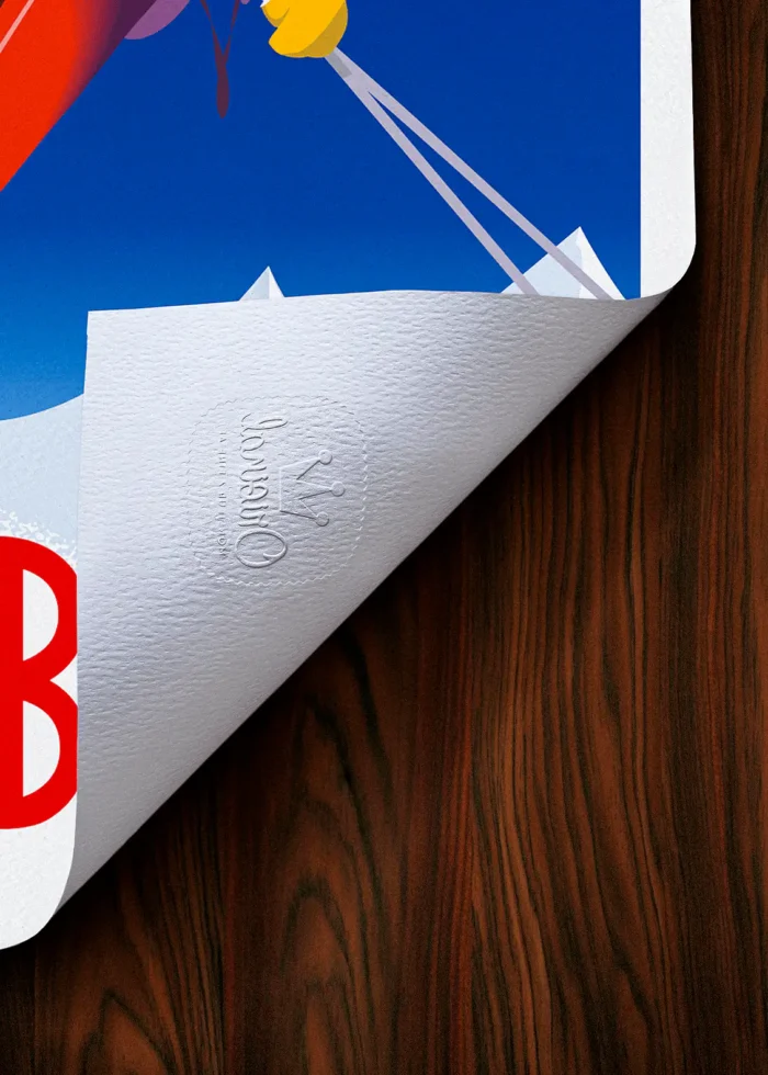 Tampon-494 Affiche Montagne Tampon Original Monsieur Z, Tirage d'art,