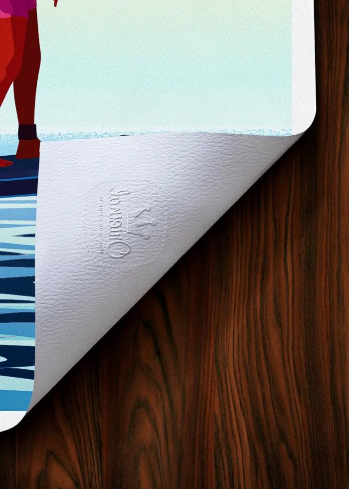 Tampon-496 Affiche Plage Tampon Original Monsieur Z, Tirage d'art,