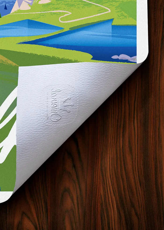 Tampon-519 Affiche Alpes Tampon Original Monsieur Z, Tirage d'art,