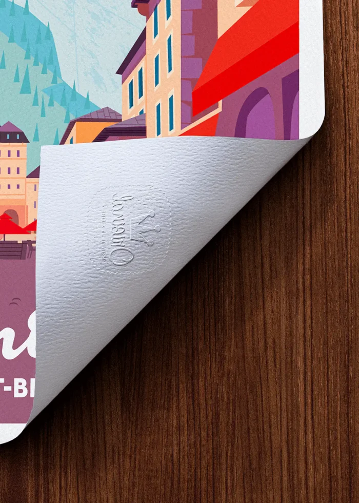 Tampon-520 Affiche Chamonix Tampon Original Monsieur Z, Tirage d'art,