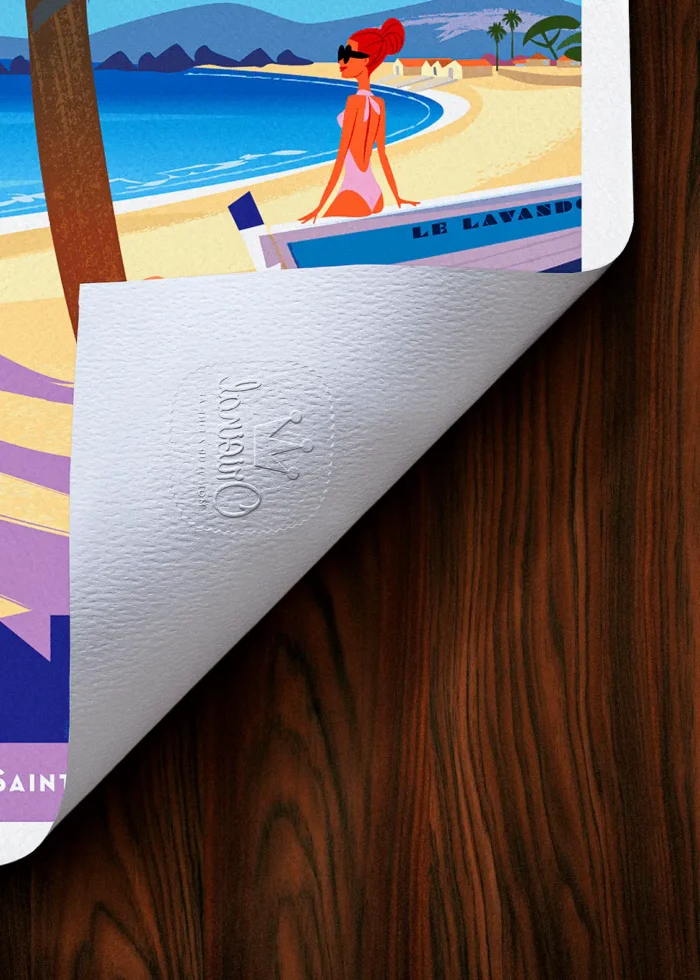 Tampon-521 Affiche Lavandou Tampon Original Monsieur Z, Tirage d'art,