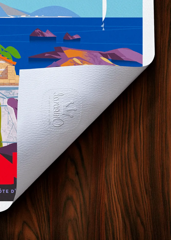 Tampon-522 Affiche Lavandou Tampon Original Monsieur Z, Tirage d'art,