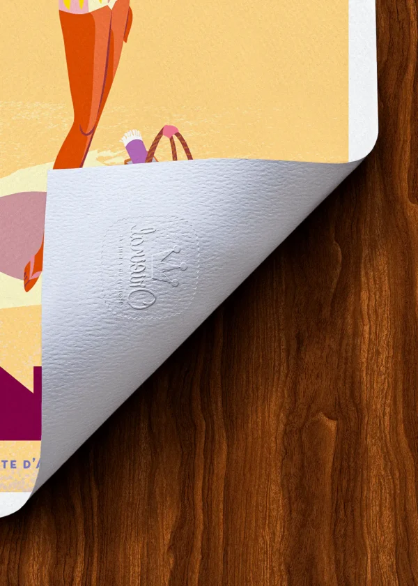 Tampon-523 Affiche Lavandou Tampon Original Monsieur Z, Tirage d'art,