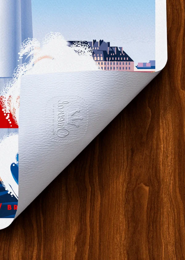 Tampon-530 Affiche Saint Malo Tampon Original Monsieur Z, Tirage d'art,