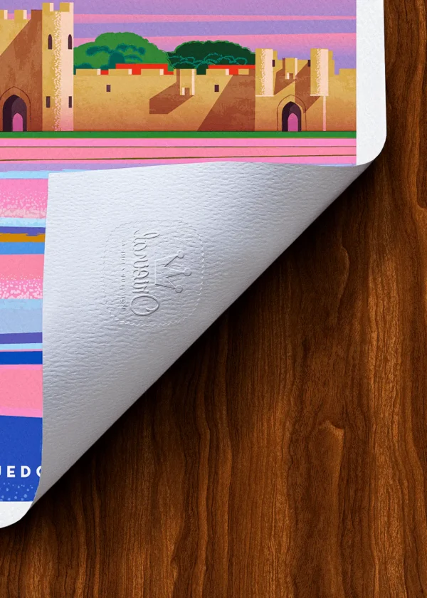 Tampon-531 Affiche Aigues mortes Tampon Original Monsieur Z, Tirage d'art,