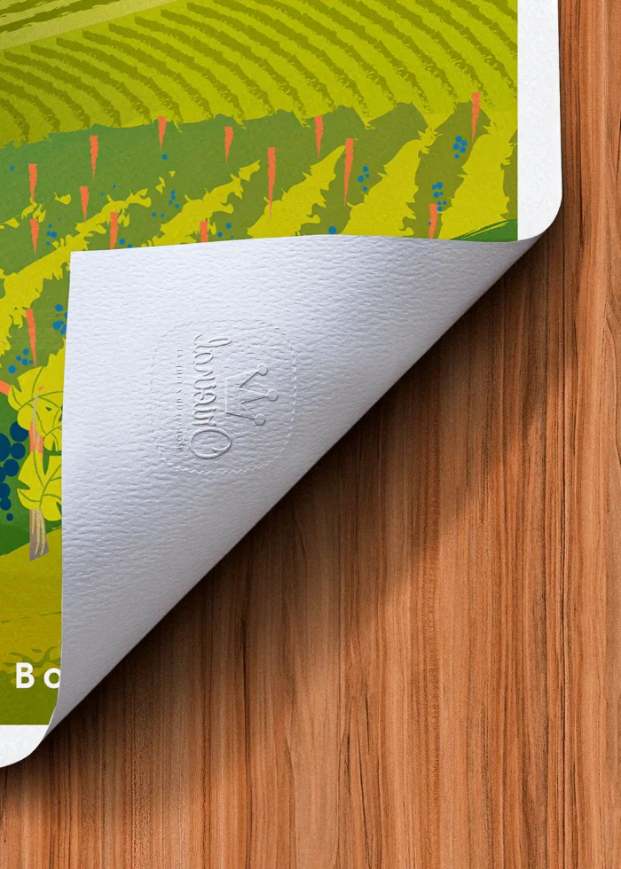 Tampon-532 Affiche Bourgogne Tampon Original Monsieur Z, Tirage d'art,