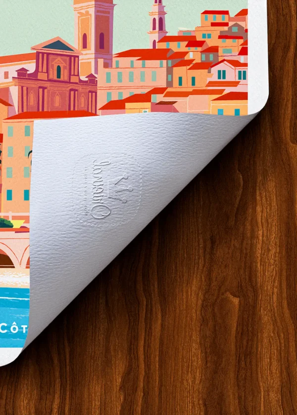 Tampon-534 Affiche Menton Tampon Original Monsieur Z, Tirage d'art,