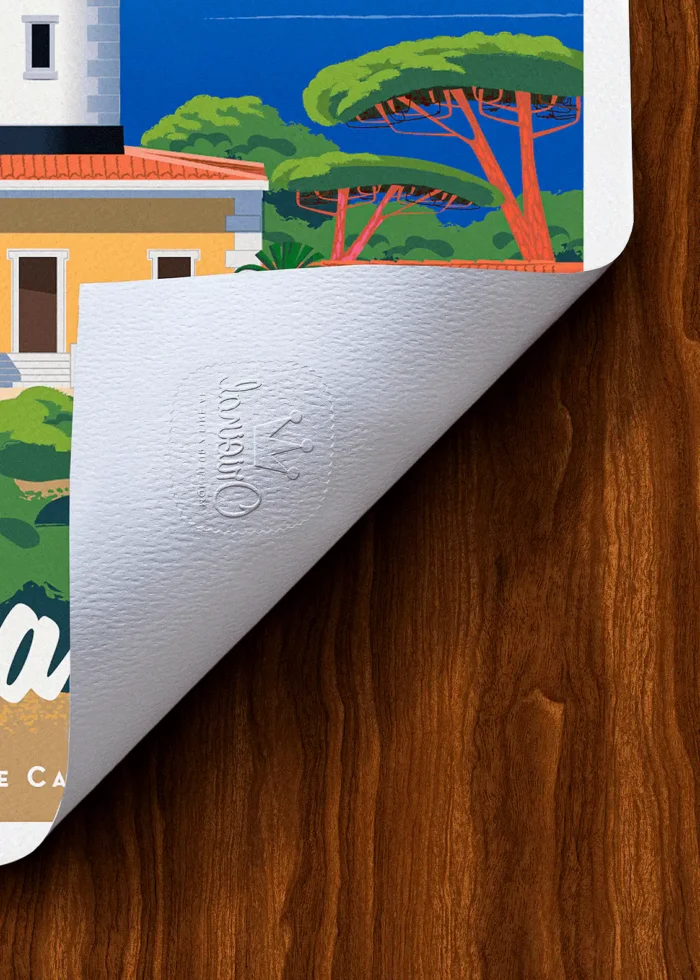 Tampon-550 Affiche Ramatuelle Tampon Original Monsieur Z, Tirage d'art,