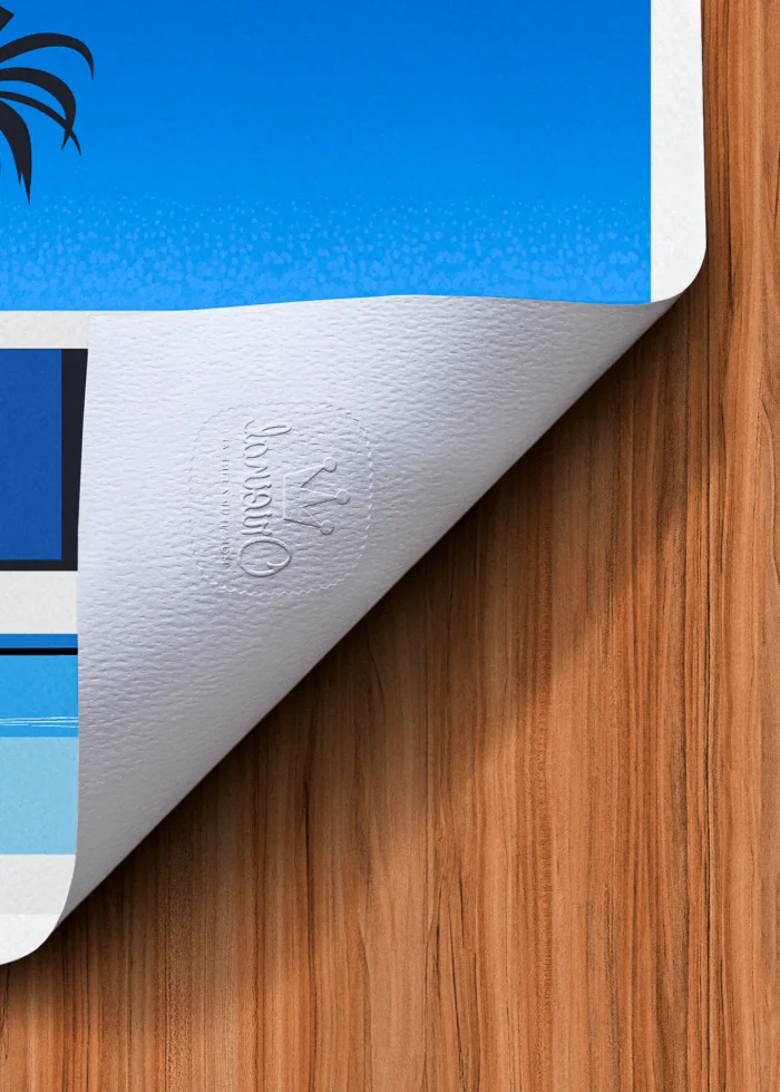 Tampon-554 Affiche Retro wave Flament Rose Piscine Tampon Original Monsieur Z, Tirage d'art,