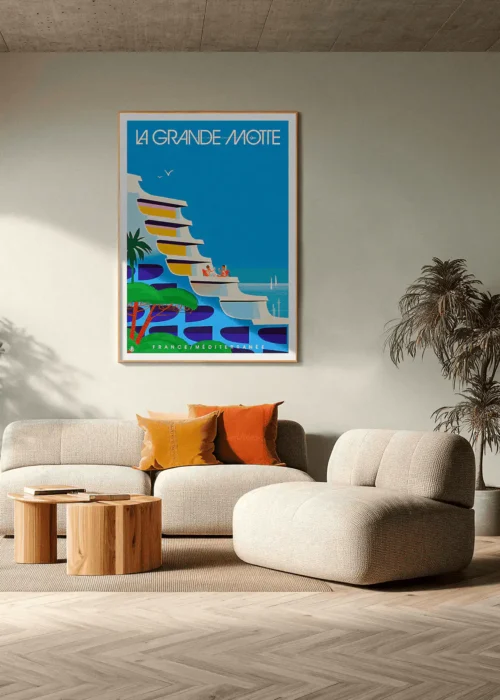Affiche la Grande Motte, Décoration d'intérieur moderne