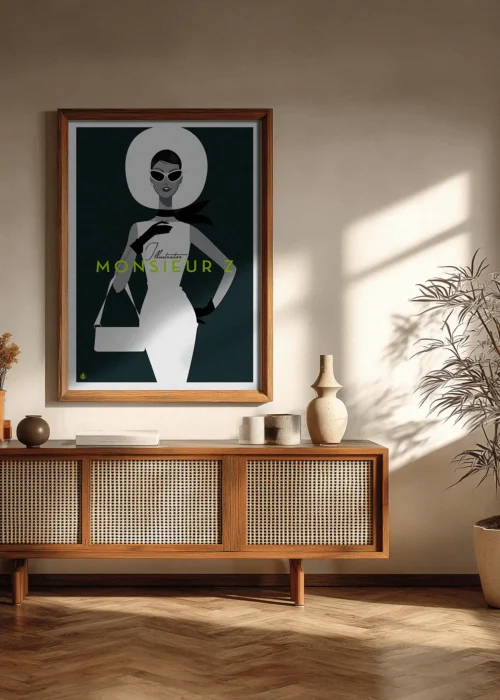 Affiche Monsieur Z, Illustrateur Richard z. Décoration d'intérieur moderne
