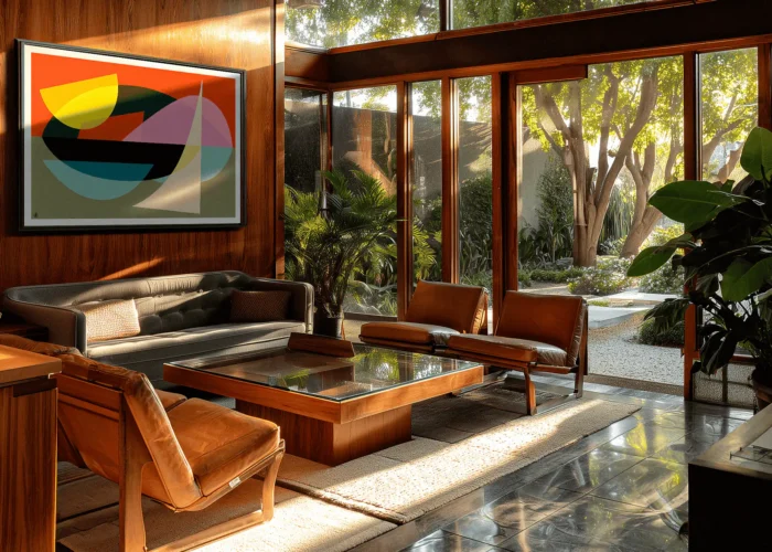 402_site Affiche Mid century Abstraite Monsieur Z, Décoration Midcentury. Décoration Vintage, AAZ Galerie