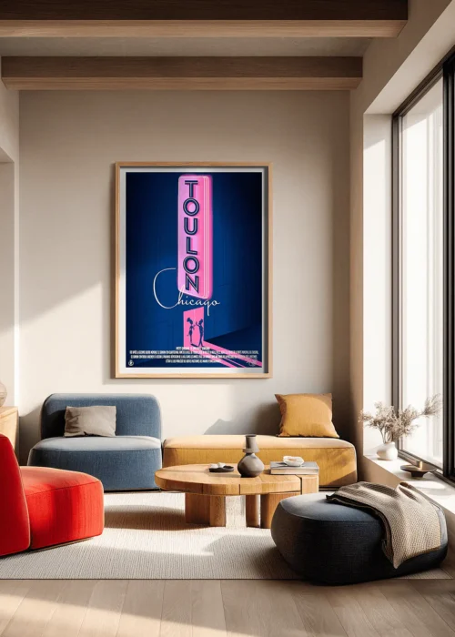 Affiche toulon chicago, décoration mural moderne AAZ Galerie