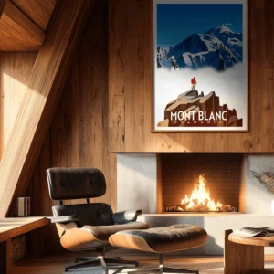 Affiche Montage, Intérieur Mid-Century chalet, affiche monsieur Z AAZ Galerie