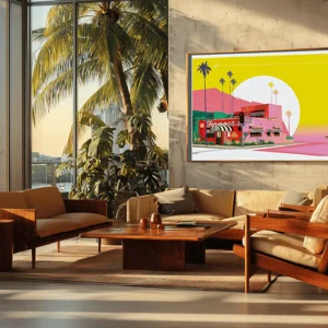 Affiche Miami Beach, Affiche Surfer Affiche Usa Café. Affiche Monsieur Z, Affiche AAZ