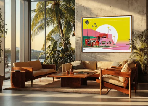 Affiche Miami Beach, Affiche Surfer Affiche Usa Café. Affiche Monsieur Z, Affiche AAZ