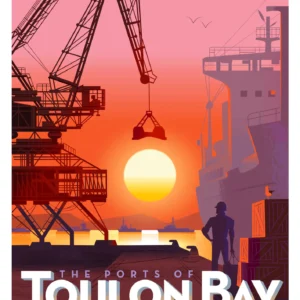 Affiche Toiulon bay docker sunset monsieur Z