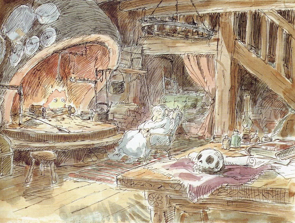 Hayao Miyazaki Le château ambulant concept Art