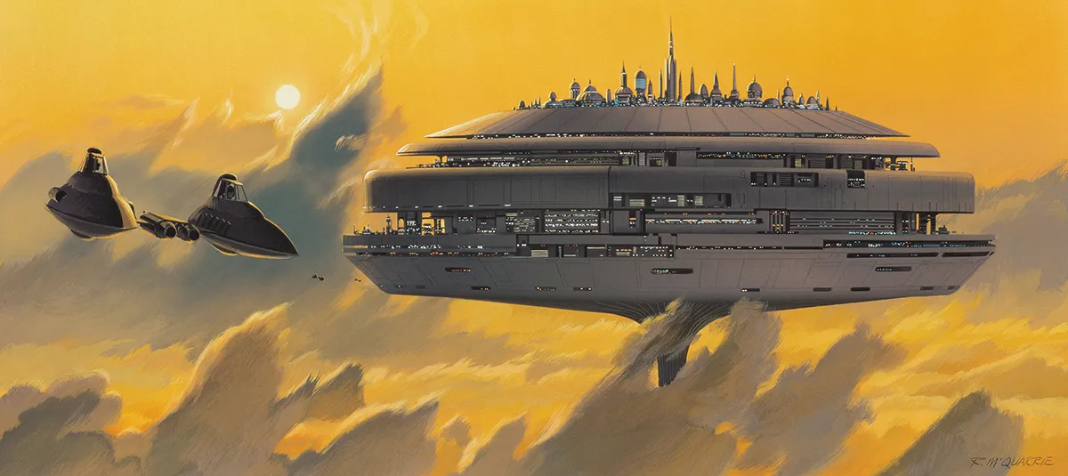 McQuarrie city in the skies star wars concept art