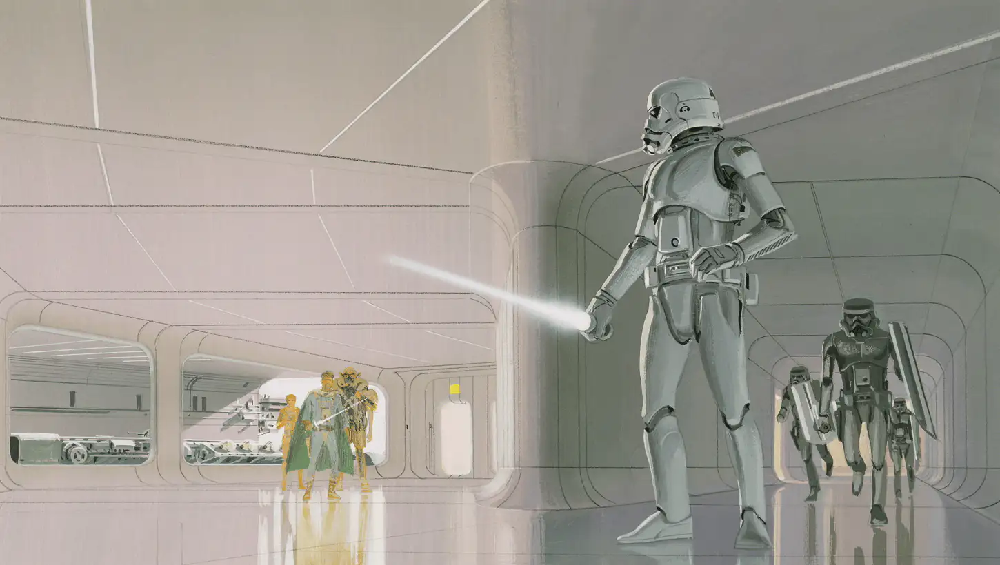 storm trooper concept light saber, ralph Mcquarrie