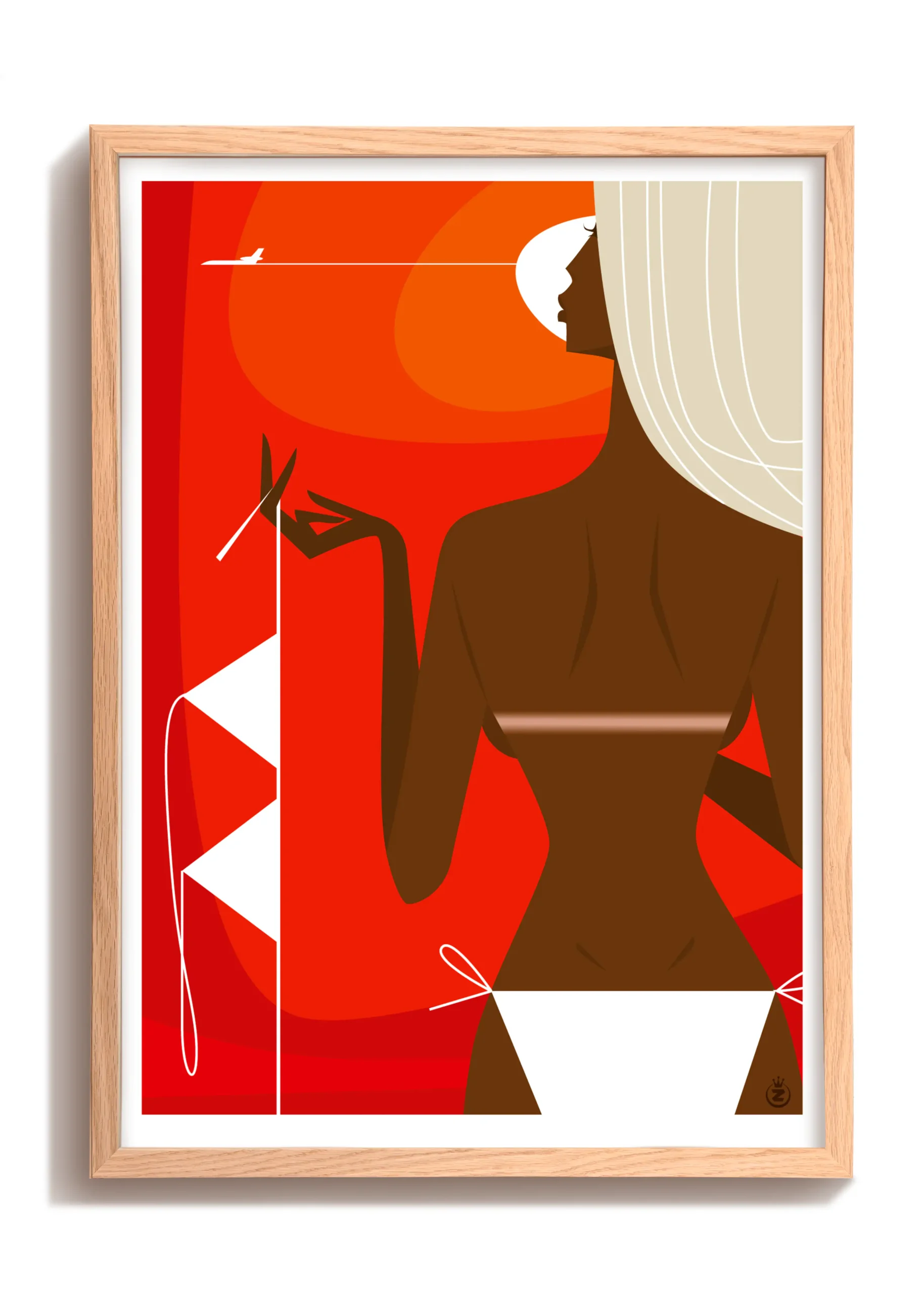 Affiche Rouge encadrée