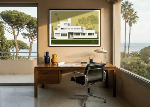 Affiche La Villa Noailles, Décoration Chalet moderne Monsieur Z, AAZ Galerie